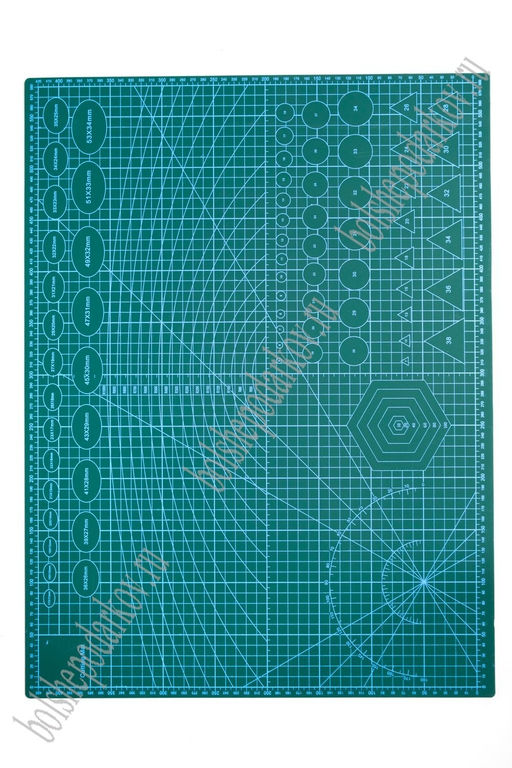 Коврик для рукоделия двухсторонний А2 (SF-6073) зеленый УЦЕНКА