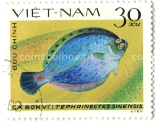 Марка Крупнозубая камбала 1982 год Вьетнам
