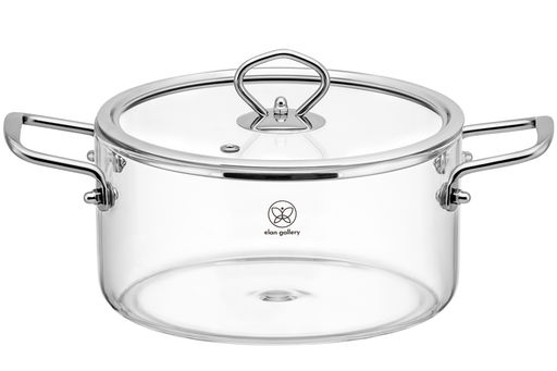 Кастрюля 2,5 л 30*20*14,5 см Crystal glass с крышкой - Elan gallery фото 27
