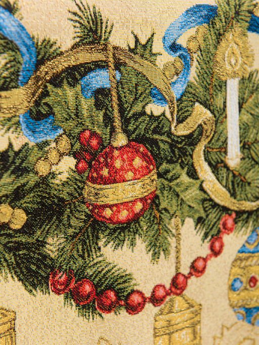 Новогодние шары - гобеленовая скатерть 140х140 см - Гобеленглавснаб фото 3