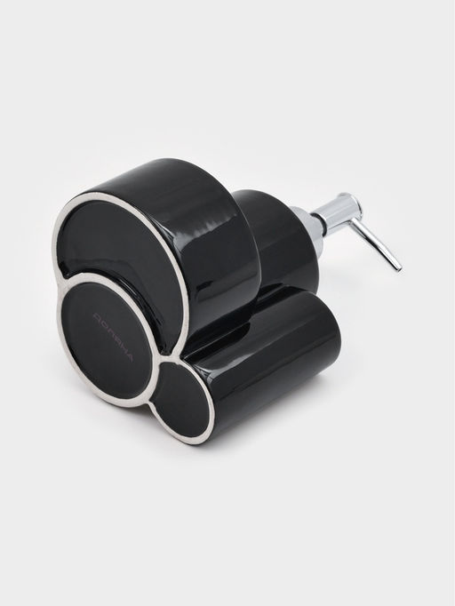 Дозатор для моющего средства Доляна «Милитари», 370 мл, с губкой и щёткой, чёрный