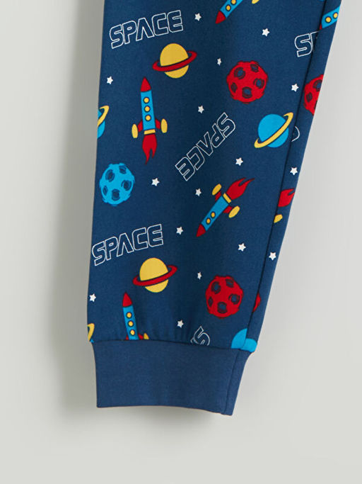 Bask?l? Erkek ?ocuk Pijama Alt