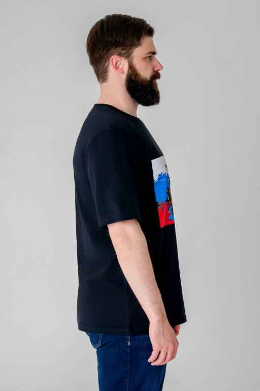 Арт. 614-146 Футболка мужская 50-60 (6 шт) Цвет:черный