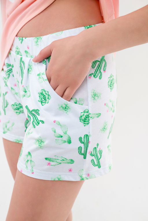 Пижама женская из футболки и шорт из кулирки Алиса розовый - Амадэль фото 10