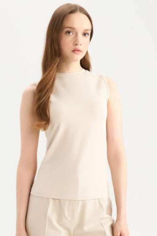 Regular Fit Bisiklet Yaka Basic Duz Kolsuz Atlet