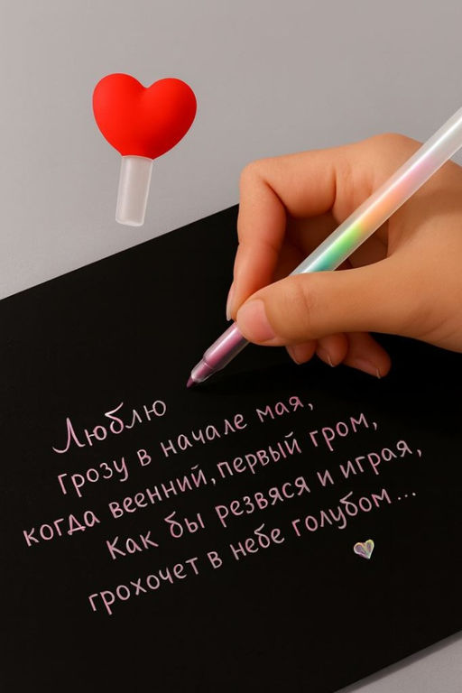 Цветная гелевая ручка "Love Pink Pen"