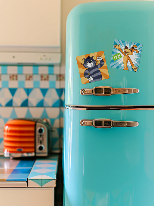 ФРЕЯ CMF-PNBM-006 Набор для раскрашивания по номерам (на магните) 9 х 9 см Кот Матроскин и Шарик