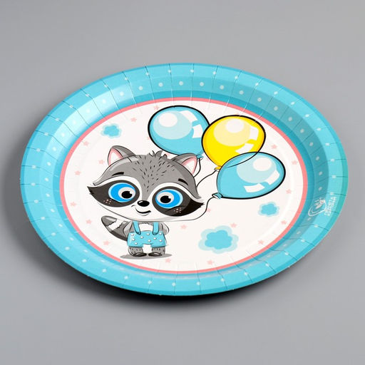 Цена за 100 шт. Тарелка одноразовая Енотик ламинированная, картон, 23 см - Simaland фото 2