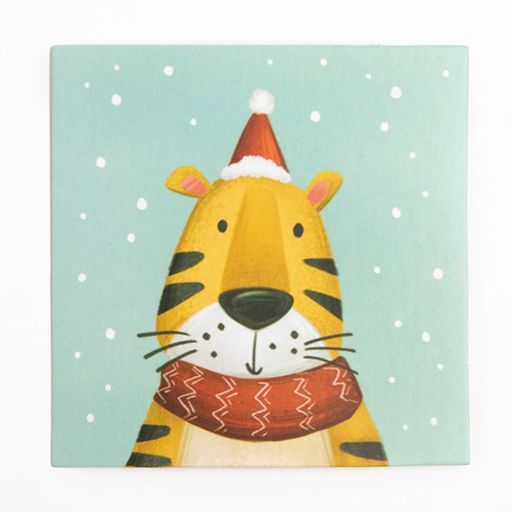 Новогодний подарочный набор Крошка Я Веселый тигруля, плед 90х90 см, носки10-12р-р  фото 12