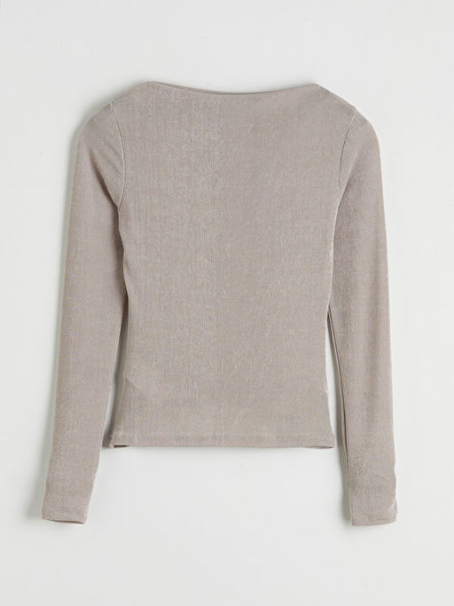 Kay?k Yaka B?zg?l? Bluz