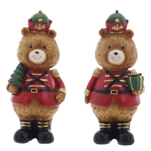 Фигурка декоративная "Медвежонок", L6 W5,5 H13,5 см, 2в.