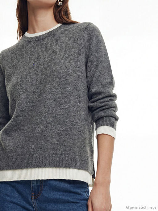 Bisiklet Yaka Kad?n Triko Kazak