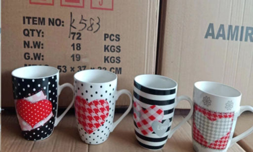 Кружка Любовь Сердце / K357-1 /уп 72/ микс 4