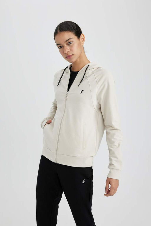 DeFactoFit Толстовка с капюшоном и молнией стандартного кроя фото 6