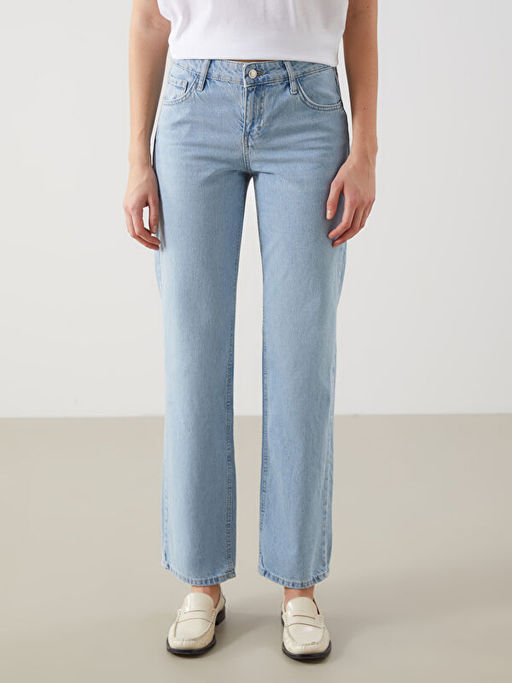 Straight Fit Kad?n Jean Pantolon