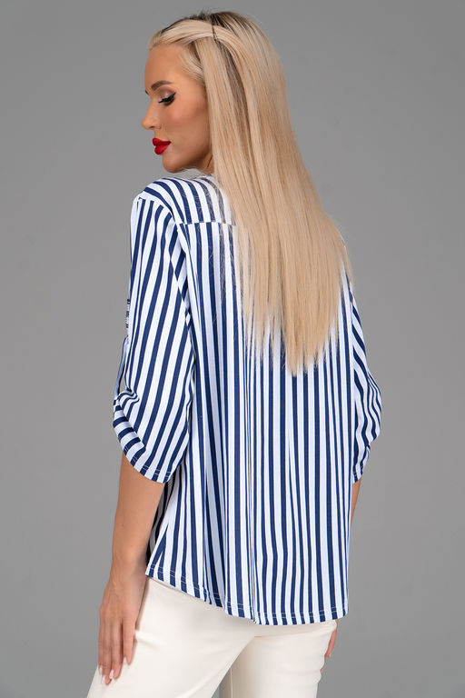 Рубашка Кристэль (полоска/стразы) - Эльза фото 9
