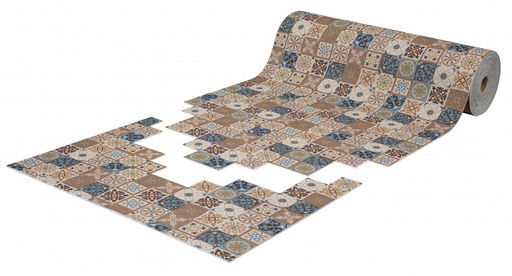 Коврик-дорожка вырезной icarpet PRINT антискользящий (104) Плитка Азулежу 100х1500