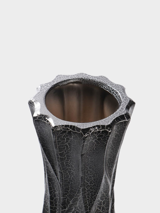 Ваза напольная керамика "Балфри" талия, 60х15 см, чёрный