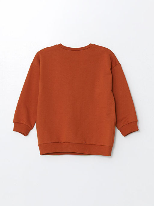 Bisiklet Yaka Uzun Kollu Bask?l? Erkek Bebek Sweatshirt - Waikiki фото 3