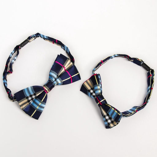 Галстук - бабочка для мальчика и папы «Набор для фотосессии», 2 шт., синий, M&B