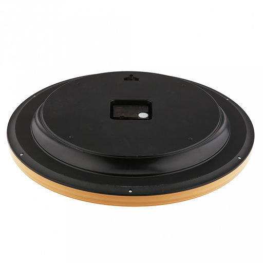 Часы настенные Пава д37,5см, h5,5см, мягкий ход, циферблат Перо белый/перламутровый; цифры арабские, черный с обводкой золотого цвета; корпус пластик, бежевый под дерево; в коробке (Китай) - Домашняя мода фото 5