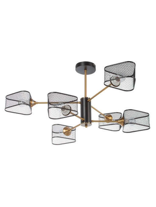 Люстра N5254/6, 6×40 Вт, E27, цвет чёрный, медный