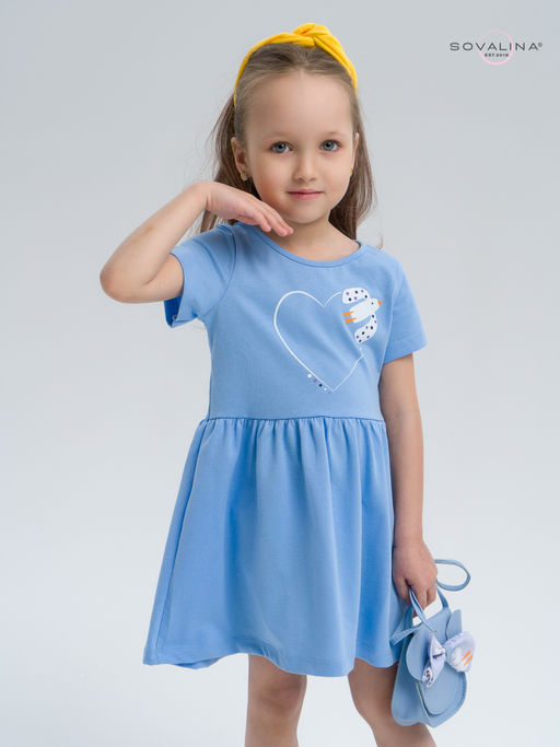 Платье Лето голубой сердце LE - Sovalina фото 3