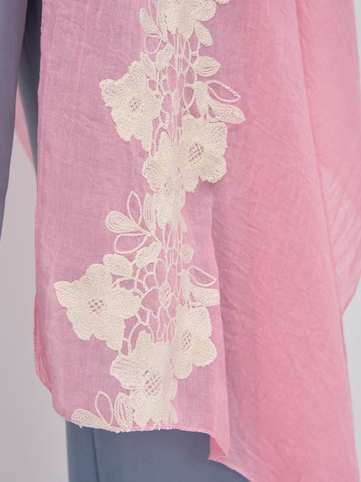 Большой, красивый палантин ВЫШИТЫЕ ВРУЧНУЮ ЦВЕТЫ - Tantino фото 3