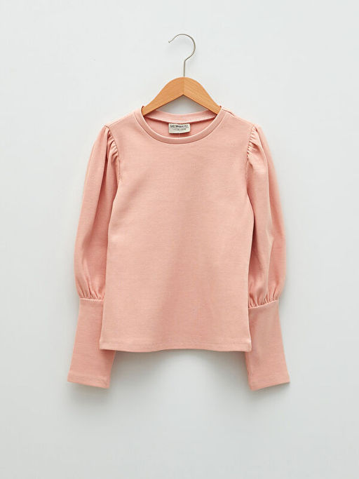 Bisiklet Yaka Basic Uzun Kollu Pamuklu K?z ?ocuk Ti??rt