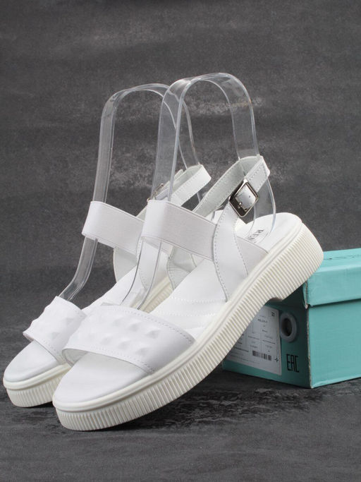 08-PEL211-1 WHITE Босоножки женские (натуральная кожа) - Фабричный китай фото 14