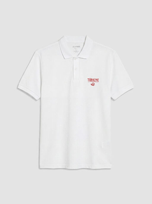 Polo Yaka T?rkiye Bask?l? Erkek Ti??rt - Waikiki фото 2