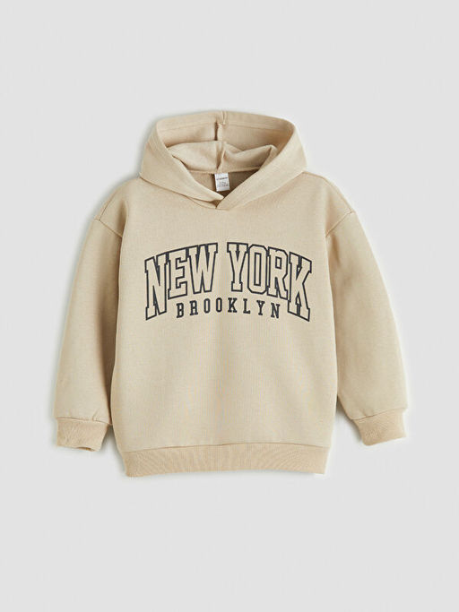 New York Bask?l? Erkek ?ocuk Kal?n Sweatshirt