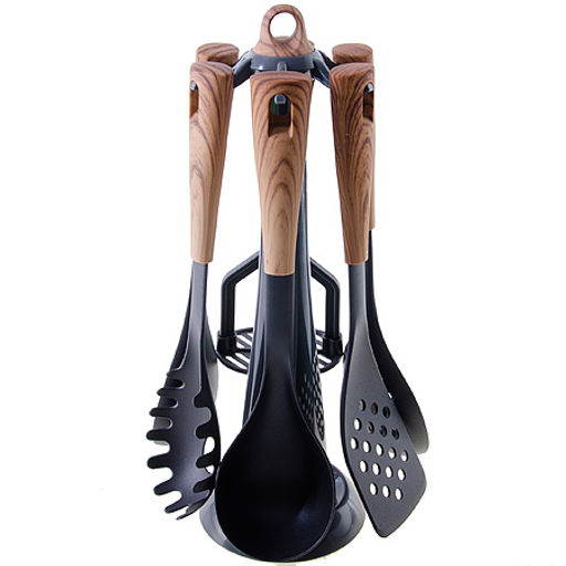 29523 Кухонный набор на подставка 7 пр нейлон/термопластик MB (х6) - Mayer&boch фото 3