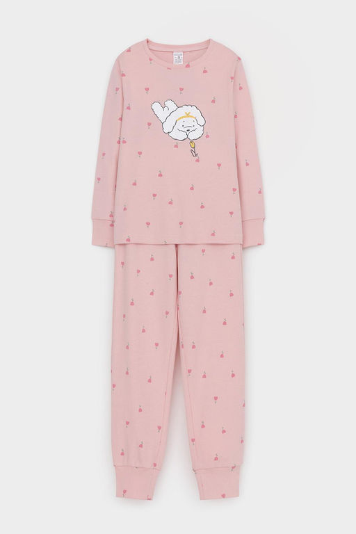 Crockid _ К 1621/розовый жемчуг,цветочная поляна пижама дет  фото 5