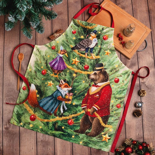 Фартук новогодний "Этель" Noble Christmas 60х70см, 100% хлопок, саржа 190 гр/м2