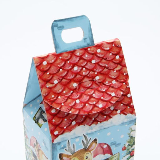 Цена за 5 шт. Подарочная новогодняя коробка «Акварельная серия. Домик малый», для сладких подарков, 9.1×7×15.7 см