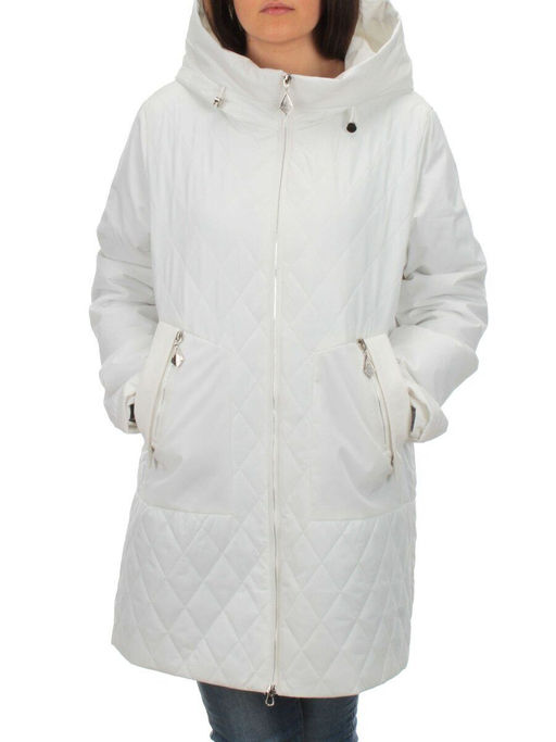 M8528 WHITE Куртка демисезонная женская (100 гр. синтепон) Maria - Фабричный китай фото 2