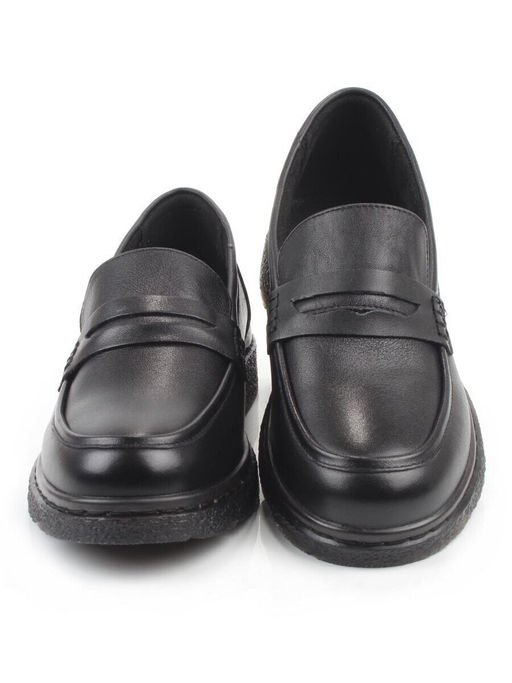 03-DCO59-5 BLACK Лоферы женские (натуральная кожа)