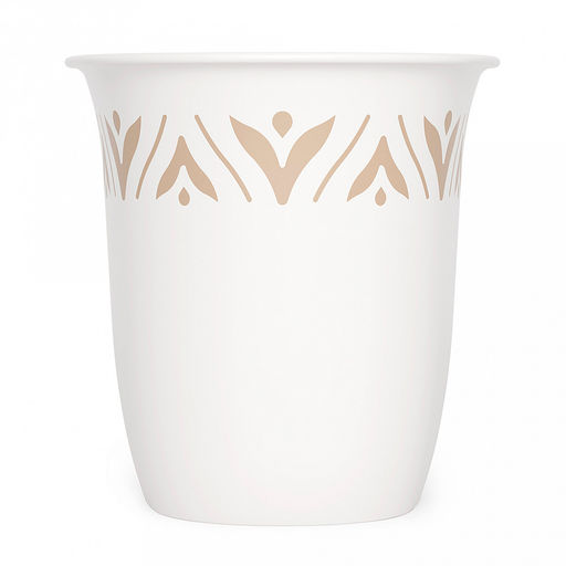 Подставка для столовых приборов пластмассовая "Эстетика" 19,5х13,5х13,5см, бело-бежевый (Россия)