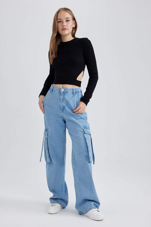 Cool Slim Fit свитер с круглым вырезом - Defacto фото 2
