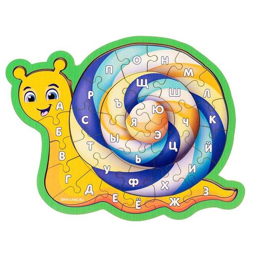 Пазл с алфавитом Улитка - Лесная мастерская фото 4