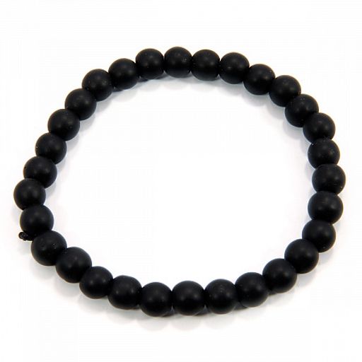 Браслет из камня Шунгит избавление от порчи и защита от колдунов 6мм