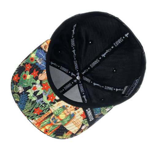 Бейсболка DJINNS арт. 6P SB Frida Linen Rev. (черный / разноцветный)