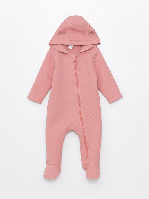 Kap??onlu Uzun Kollu K?z Bebek Tulum