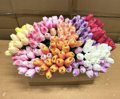 Тюльпан искусственный Aopen силикон 35 см красный  фото 5