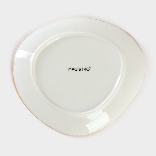 Блюдо фарфоровое для подачи Magistro «Церера», 18.2×16.3 см, цвет белый
