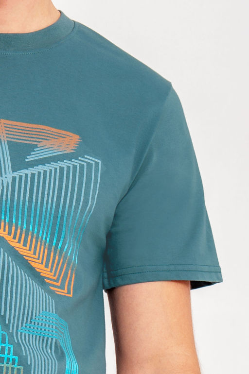 Арт. 61136 Футболка мужская 48-56 (5 шт) Цвет:синевато-зеленый