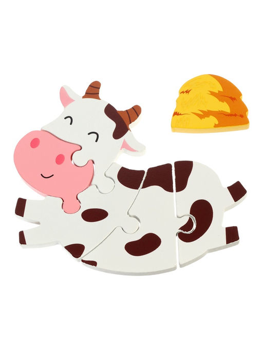 Развивающий деревянный Пазл «Коровка»