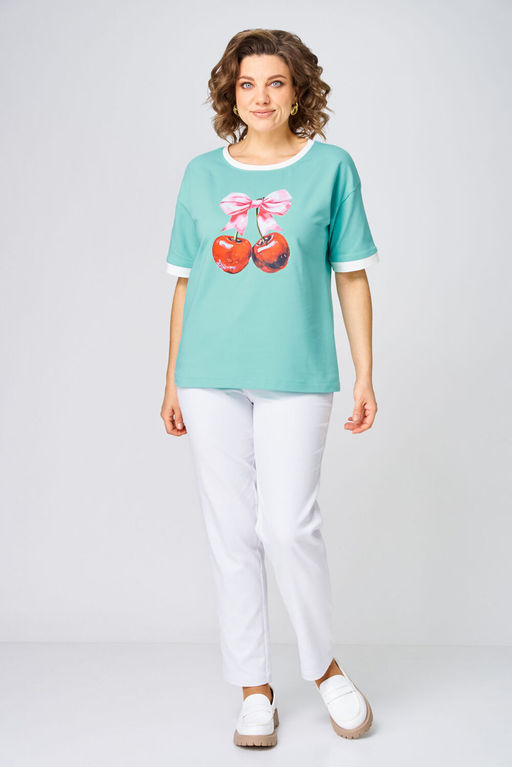 Джемпер Rumoda 2285 бирюзовый  фото 5