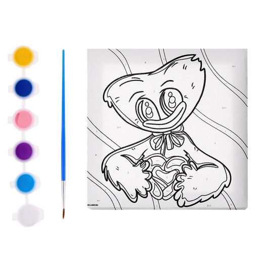 Картина по номерам для детей «Мягкий дружок», 15 х 15 см